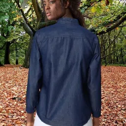 houseofcommon Women Regular Fit Solid Mandarin Collar Casual Shirt image 2