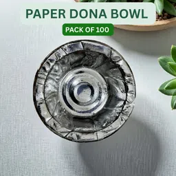 vuniqo company Paper Sauce Bowl Paper Bowl/ Paper Dona For Dessert and Snaccks 4.5-Inches Silver Disposable-picture-22
