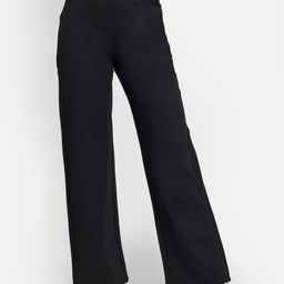 next one Women Straight Fit Black Lycra Blend Trousers-picture-19