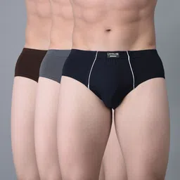 dollar bigboss Pack of 3 Anti-Microbial Super Combed Cotton Solid Men Brief image 1