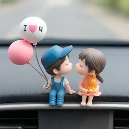 Car Dashboard Accessories Cute Cartoon Couples Action Figure Decorative Showpiece - 8 cm-image-52