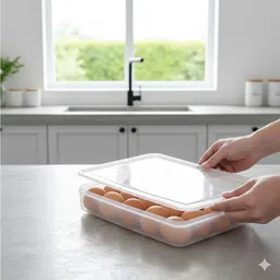 maxtid 24 Grid Space Saving Egg Storage Container for Refrigerator Storage Box-picture-33