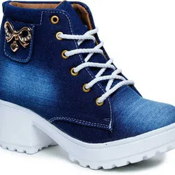 krafter girls shoes stylish fashion party wear heel Boots For Women image 3