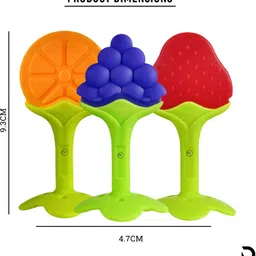 drisona' Fruits Shape Teethers for Baby, Baby Chew Toys & Mittens Teether image 4
