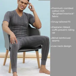 Dollar Ultra Dollar Ultra Thermal V Neck Half Sleeve Top for Men Men Top Thermal image 3