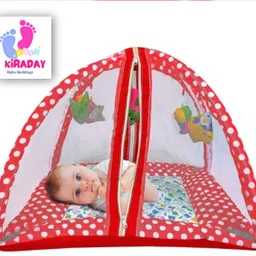 kiraday Polyester Kids Washable Baby Bedding Set Play Mosquito Net Cum Sleeping Bed Mosquito Net image 2