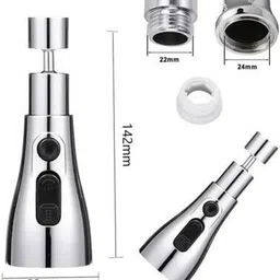 sanmati by na 360 Degree Rotation 4Function Tap Extender for Kitchen Sink Faucet Set image 3