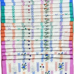 HouseOfCommon Premium Cotton Handkerchief 13*13 - Color Prints for Women/Girl/Design Will Vary ["Multicolor"] Handkerchief-picture-35