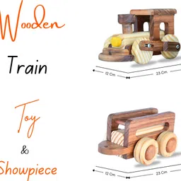 tiptop Wooden Train Set, Push and Pull Toy for Kids, Non-Toxic with Smooth Edges image 2