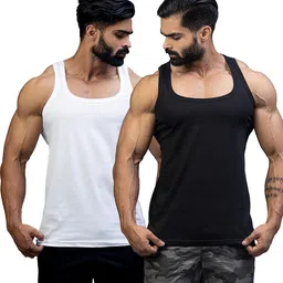 juari be a gentleman Pack of 2 Men Gym Vest Men Vest image 4