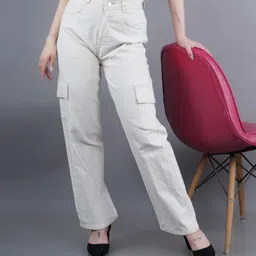 shre.ce Women Regular Mid Rise Beige Jeans-picture-10