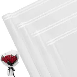 geekarts Flower Bouquet White Border Waterproof Korean Style 10 Pcs Plastic Gift Wrapper-picture-31