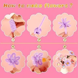 geek arts Pipe Cleaner 100 Pcs for Hobby Crafts, Scrapbooking, DIY Accessory image 4