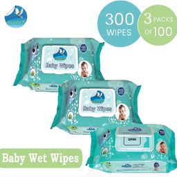 glider BabyWipes|100 Pcs/Pack|Soft and Thick | Aloe Vera & Vitamins(Pack of 3) 300Wipes-picture-18
