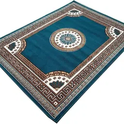 flipkart smartbuy Light Blue Silk Carpet image 5