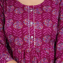 rs creations Women Printed Viscose Rayon Flared Kurta image 4