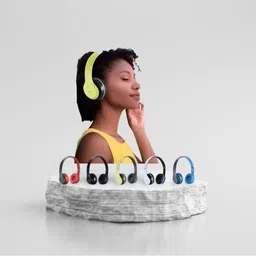 house of common Portable Fold Bluetooth Deep Bass Active Bass_8H Bluetooth & Wired Headset image 1