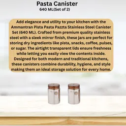 ammantran Stainless Steel Tea Coffee & Sugar Container - 640 ml image 2