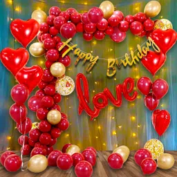Love Birthday Decoration Birthday Decoration Kit Items Set for Wife, Husband-image-0