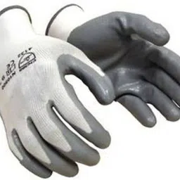 aatrangi Grey White Reusable Washable Cut Resistance Nylon Safety Hand Gloves Nitrile Safety Gloves-picture-26