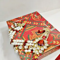 KraftNKindM 3 layerd maroon brooch for pagri Brooch image 3