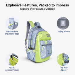 uppercase 35.88 L Laptop Backpack Pixel 01 Laptop Backpack Grey image 4