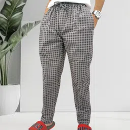 ismail blue checks pyjama full elastic sleepwear Men Pyjama-picture-12