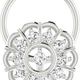 avsar Veera 14kt Cubic Zirconia White Gold Nose Wire-picture-12