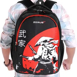 zerus Medium 30 L Laptop Backpack Warrior Samurai Print Bag for Boys Girls School College Travel Use image 5