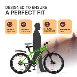 urban terrain Bolt Cycles for Men with Steel Frame & Disc Brake MTB Bike UT5000S26 26 T (inch) Road Cycle image 5