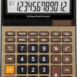 oreva OR 2112 C [BLACK GOLDEN] LARGE DISPLAY CALCULATOR WITH CHECK & CORRECT , ALUMINIUM FACE FinancialCalculator-picture-41