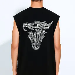 zokra Men Vest || Gym Tshirt for Men || Printed Sleeveless Regular Fit Men Vest image 2