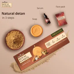 santoor Royal Sandal Bathing Soap with Sandalwood Oil & Chamomile Oil for Sensitive Skin image 3