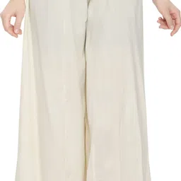 tnq Women Loose Fit Cream Viscose Rayon Trousers-picture-24