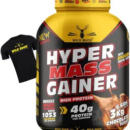 wild buck Hyper Mass Gainer With Power Of Creatine, Taurine For Hardcore Muscle Growth Weight Gainers/Mass Gainers-picture-22