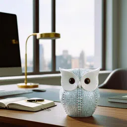 thedivinedecor Elegant Ceramic Owl Showpiece Modern Home & Office Decor Accent Decorative Showpiece - 15 cm-picture-19