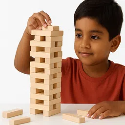 arovemic Fun 39 Pcs Stacking Jenga Wooden Block Game - Family Fun & Skill-Building-L41-picture-27