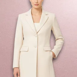 pepzoo Women Solid Double Breasted Casual Blazer image 1