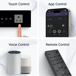 iotics Smart Touch Switch for 3 Light, 1 Fan, 1 Plug, Remote, Mobile App, Alexa, Google Smart Switch image 2