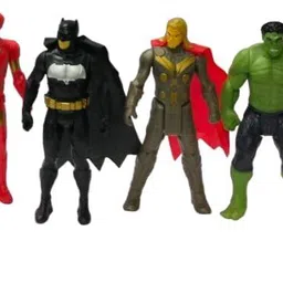 shashikiran Kids Superhero Action Figure Toy Set Of 10 Figures in Toys and Games new design image 4