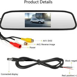 lovmoto Car Video Monitor 4.3 inch Auto LCD Screen 12V-24V Universal Mount Clip-On SG209 Car Video Monitor 4.3 inch Auto LCD Screen 12V-24V Universal Mount Clip-On SG209 Parking Sensor image 4