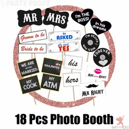 party propz Wedding Photo Booth Set of 19 Photo Booth Board image 2
