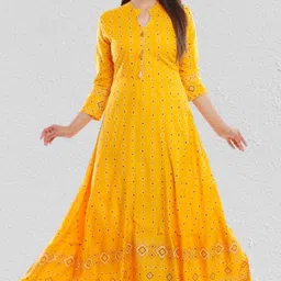 well style Printed Viscose Rayon Stitched Anarkali Gown-picture-21