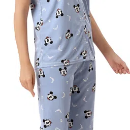 trade zone Women Top & Pyjama Set Multicolor Animal Print image 3