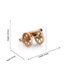 fashion bizz (Pack of 3) Royal Canon Brass Miltary Collectible Figurine (Gold) image 2