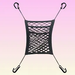 zenix 3-Layer Car Mesh Organizer, Seat Back Net Bag, Automotive Seat Back Organizers, Car Multi Pocket-picture-10