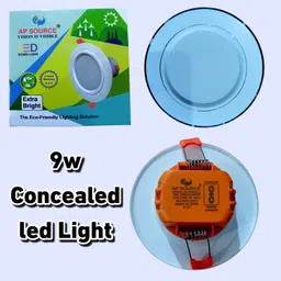 ap source 9 WATT LED CONCEALED LIGHT, COOL WHITE, PACK OF 5 Recessed Ceiling Light Ceiling Lamp image 3