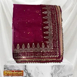 prourban Net Self Design Pink Women Dupatta image 3