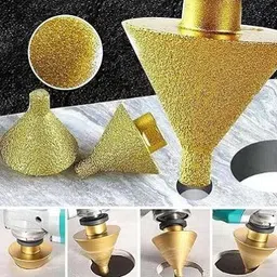 helmik 38mm Diamond Brazing Chamfer Drill Bits Hole For Tile Marble Granite Stone Lever Tool image 2