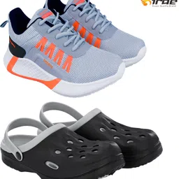 birde Stylish Combo Pack of 2 Lightweight Gym, Running Shoes With Clogs Walking Shoes For Men-picture-36